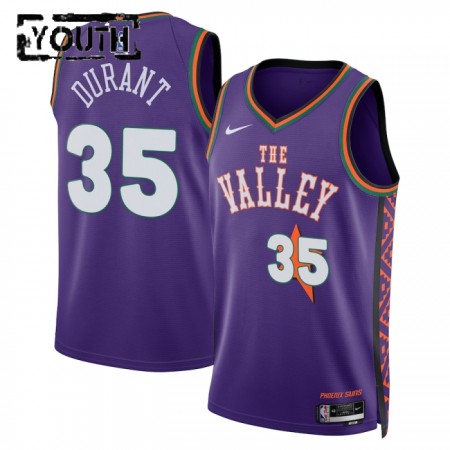 NBA Børn Trøje Phoenix Suns Kevin Durant 2024-25 Nike City Edition Lilla Swingman NBA Børn Trøje Phoenix Suns Kevin Durant 2024-25 Nike City Edition Lilla Swingman